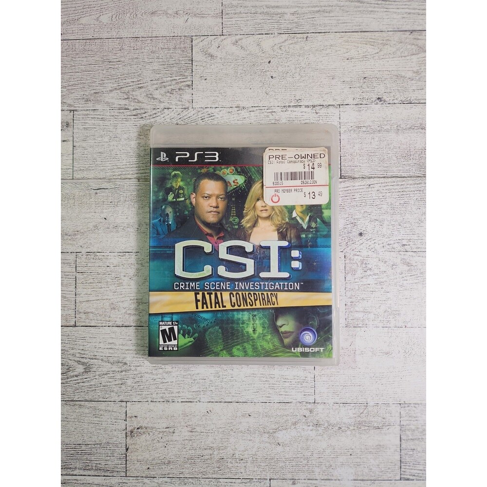 Playstation 3 CSI: Fatal Conspiracy (Sony 2010) PS3 Video Game Complete w Manual